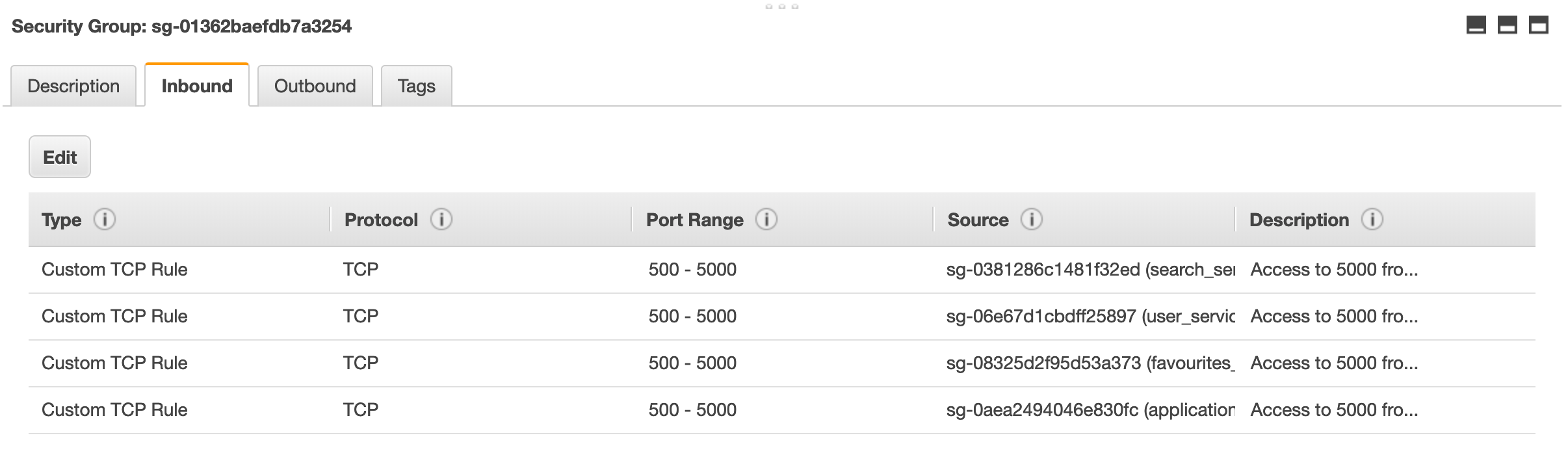 logstash security group rules screenshot